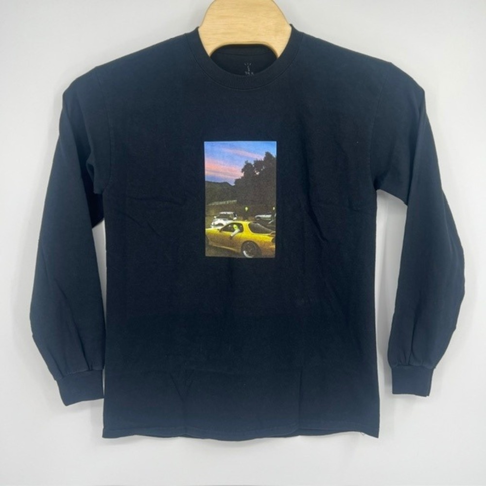 Cactus‎ Jack Men's Long Sleeve Black Jackboys Graphic Print T-Shirt Size S